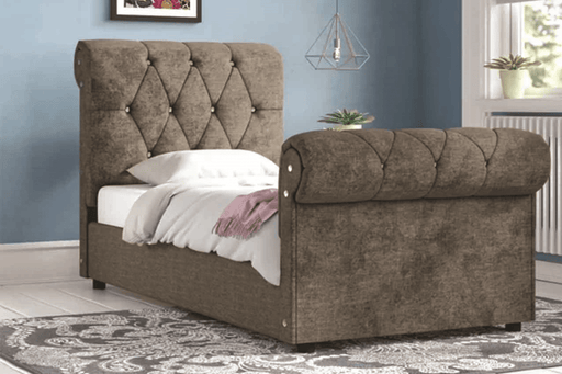 Fancy Upholstered Sleigh Bed Frame
