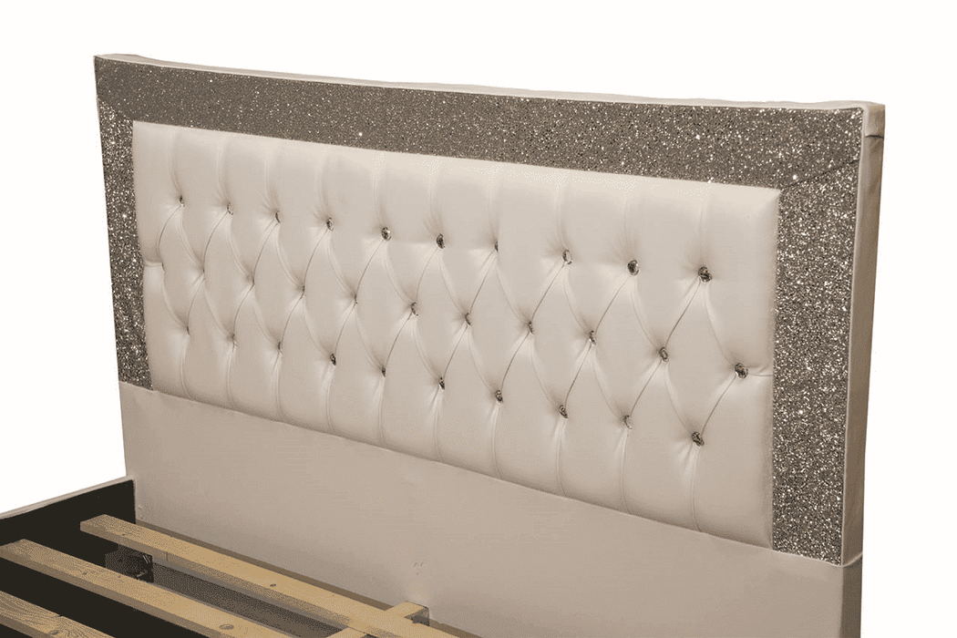 Glitter Upholstered Sleigh Bed Frame
