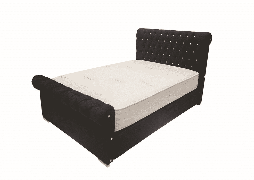 Scrolled Sleigh Bed Frame